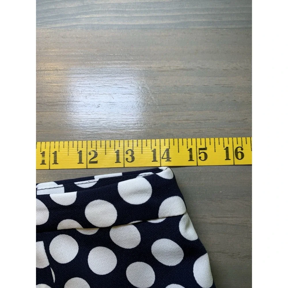 J Crew Navy And White Polka Dot Tiered Ruffle Hem Mini Skirt Women's Size 2 - Picture 11 of 13